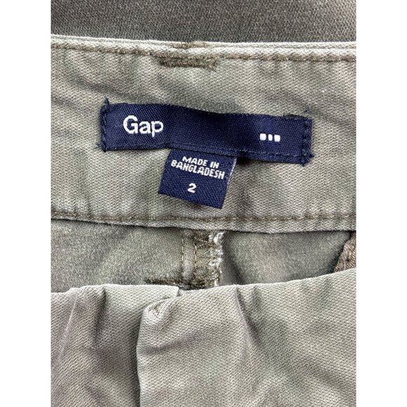 Gap Factory Womens Green Khaki Cotton Capri Pants Size 2 - Picture 3 of 5